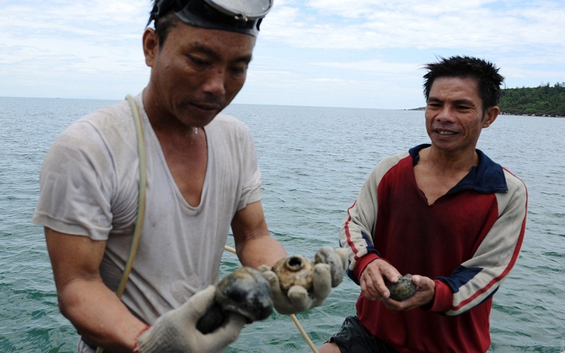 Lan mo co vat duoi nghia dia tau Quang Nam hinh anh