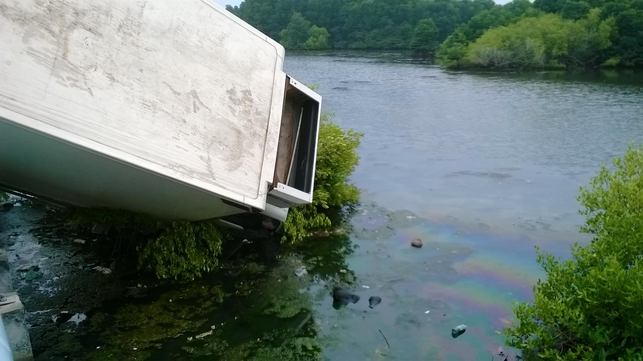 Xe tai dong lanh bay xuong bien Vung Tau hinh anh