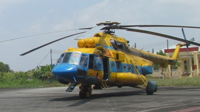 Truc thang cuu ho Mi171 cat canh tu Ca Mau hinh anh