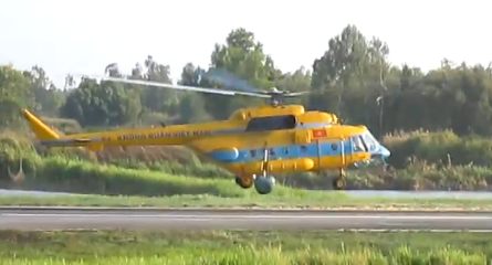 Truc thang cuu ho Mi171 cat canh tu Ca Mau hinh anh