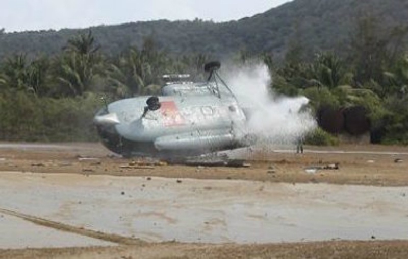 Truc thang MI8 roi gay doi o Binh Thuan hinh anh