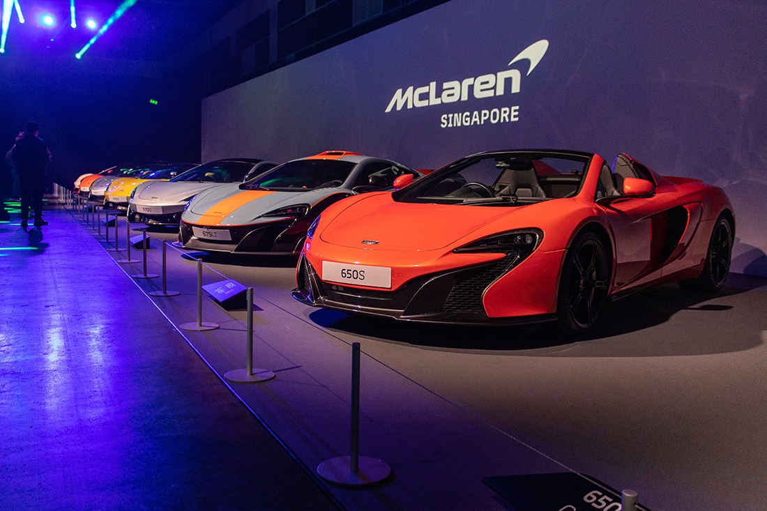 mclaren,  singapore,  f1,  dua xe f1,  cong thuc 1,  570s,  600lt,  620r,  650s,  675lt,  720s,  senna,  sabre,  speedtail,  elva,  artura,  slr,  mso,  lamborghini,  ferrari,  sieu xe anh 2