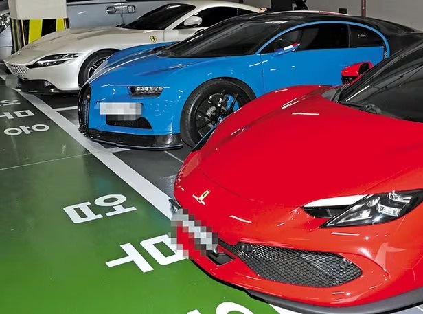 bugatti,  ferrari,  chiron,  chiron sport,  danh bac,  han quoc,  canh sat,  pha an,  tich thu,  roma,  296 gtb anh 4