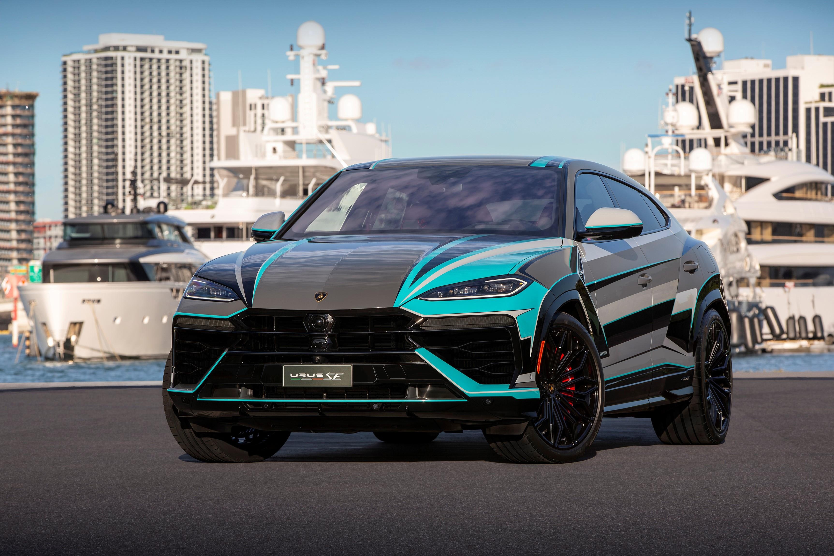 lamborghini,  urus,  urus se,  hybrid,  phev,  sieu xe,  suv,  miami,  art basel anh 1