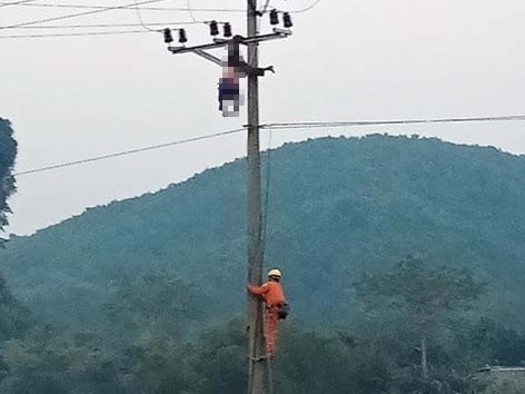 Nguoi dan ong chet treo tren duong dien 35 KV hinh anh