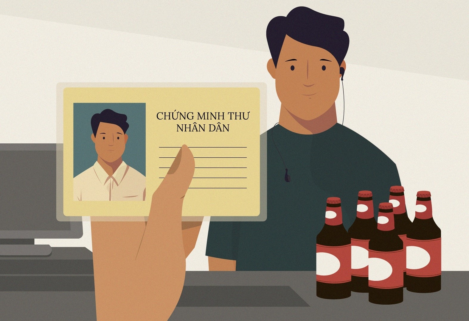 Nguoi duoi 18 tuoi van de dang mua ruou, bia du luat cam ban hinh anh