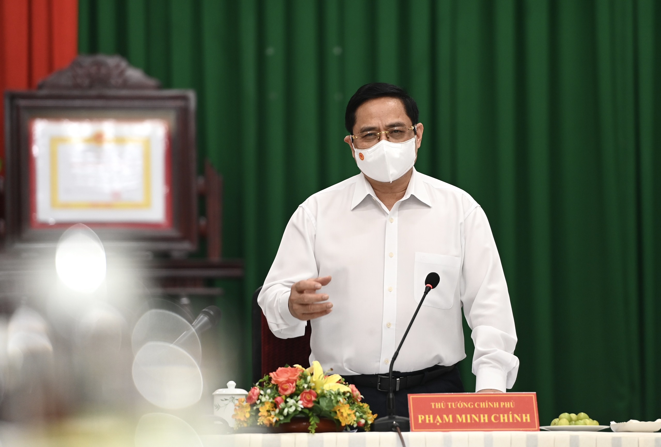 Thu tuong Pham Minh Chinh lam viec voi Can Tho anh 1