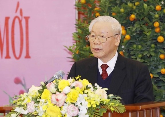 Tong bi thu chuc Tet lanh dao, nguyen lanh dao Dang, Nha nuoc hinh anh