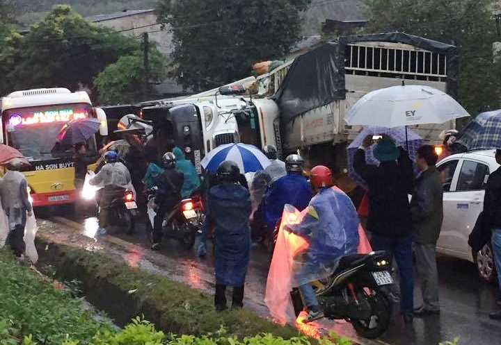 Hiện trường vụ tai nạn. Ảnh: Laocaionline