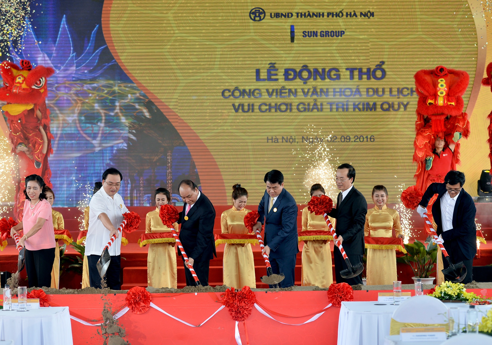 Khởi công dự án công viên Kim Quy ảnh 1 Khoi cong du an cong vien Kim Quy anh 1