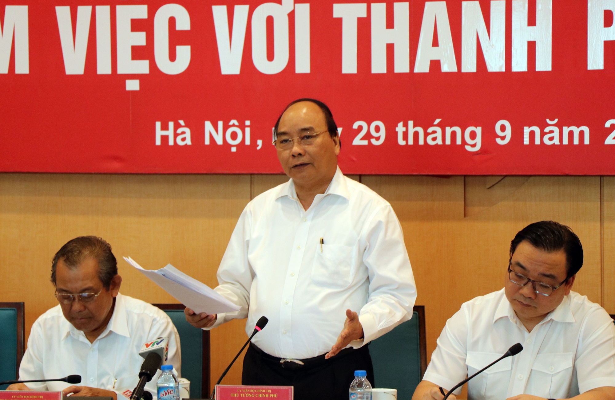 Thủ tướng làm việc với lãnh đạo Hà Nội ảnh 2 Thu tuong lam viec voi lanh dao Ha Noi anh 2