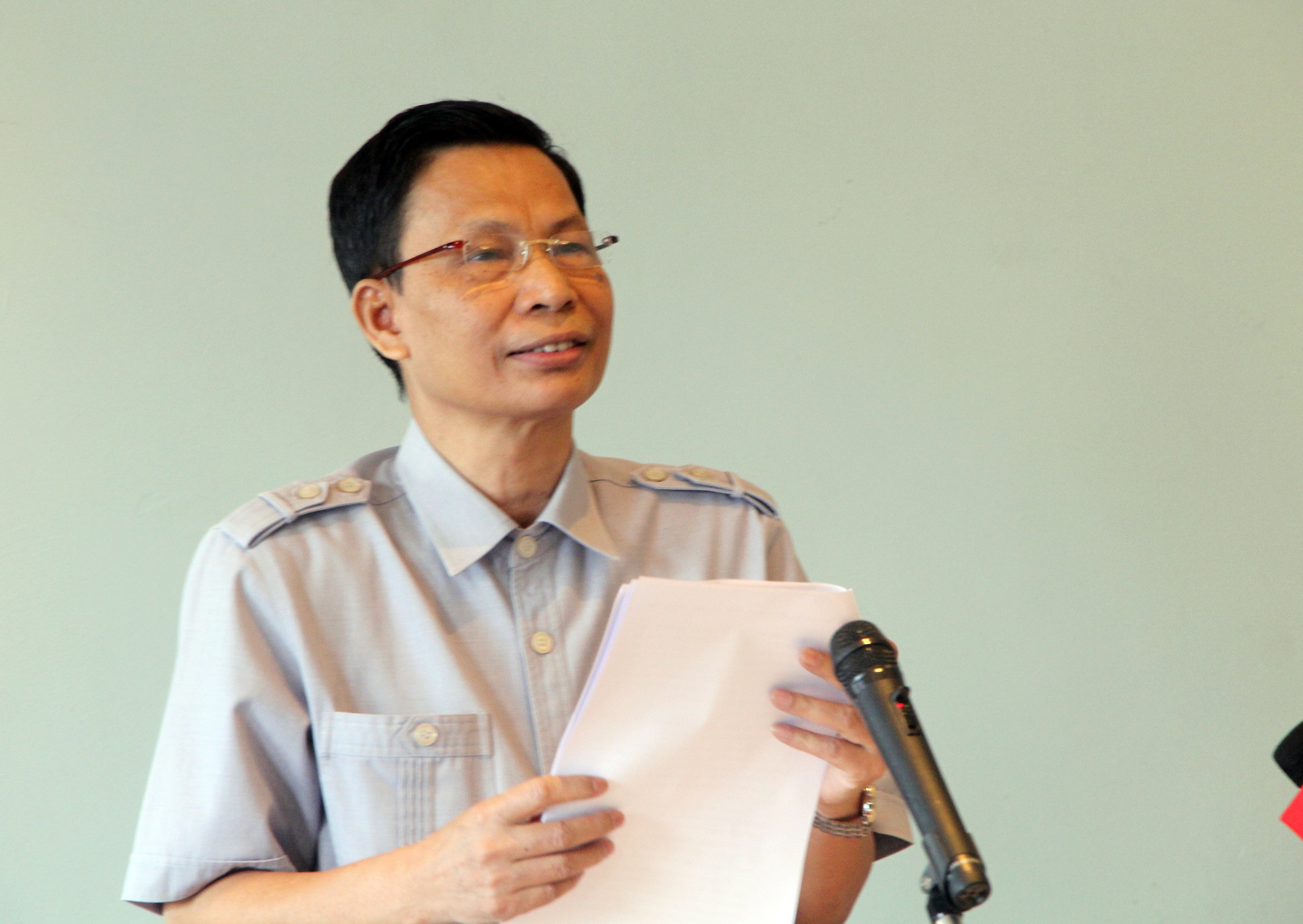 Ông Nguyễn Minh Mẫn họp báo vụ nói xấu báo chí ảnh 1 Ong Nguyen Minh Man hop bao vu noi xau bao chi anh 1