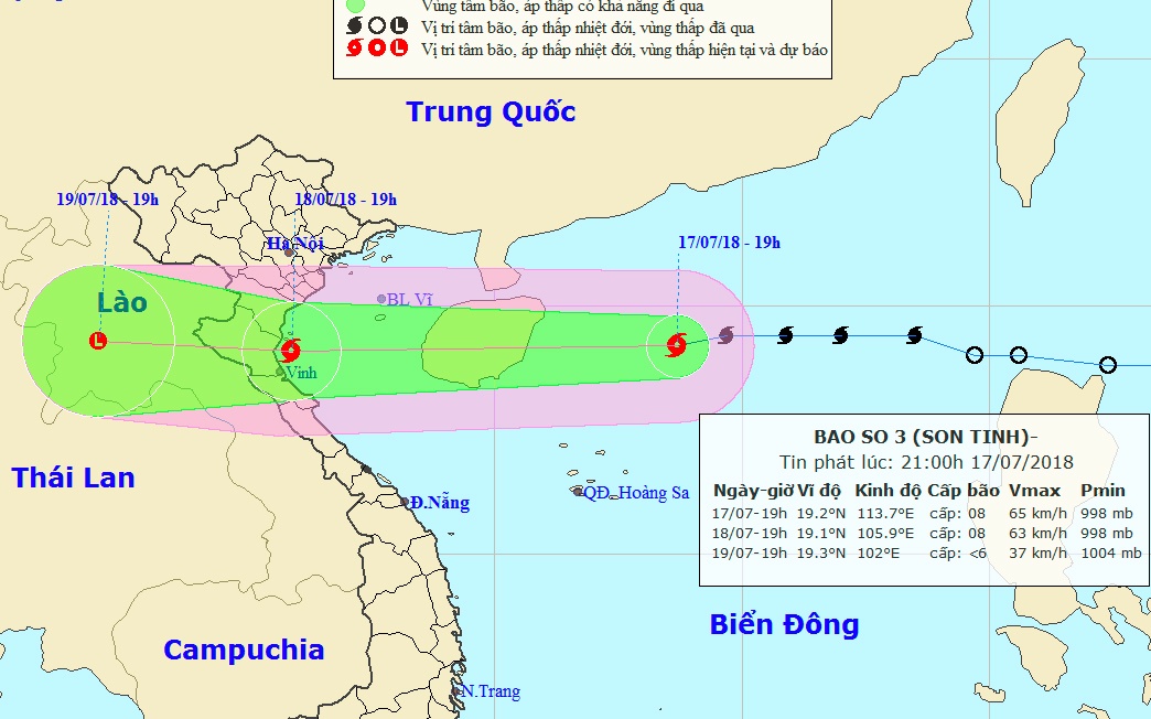 Bão Sơn Tinh vào Biển Đông ảnh 1 Bao Son Tinh vao Bien Dong anh 1