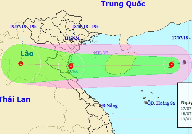 Bao so 3 se do bo vao cac tinh tu Hai Phong den Ha Tinh hinh anh