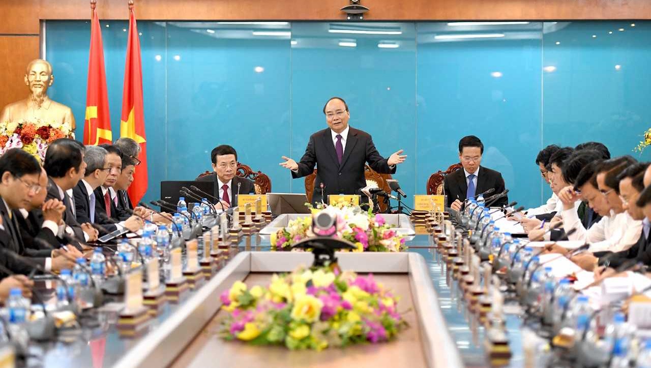 Thủ tướng làm việc với Bộ TT&TT ảnh 2 Thu tuong lam viec voi Bo TT&TT anh 2
