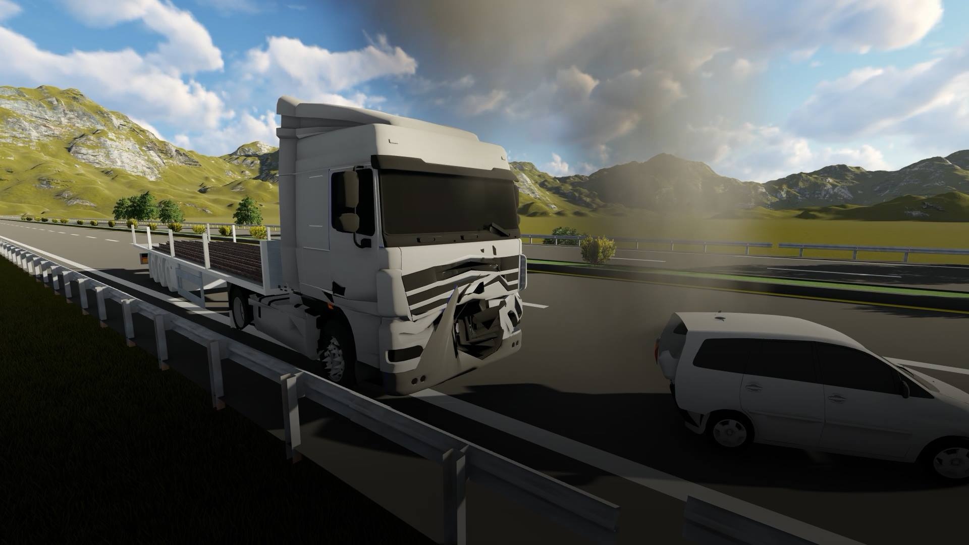 Container dam Innova lui tren cao toc anh 2