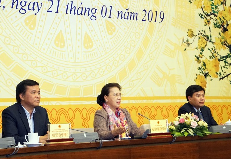 Chủ tịch Quốc hội gặp mặt báo chí ảnh 2 Chu tich Quoc hoi gap mat bao chi anh 2