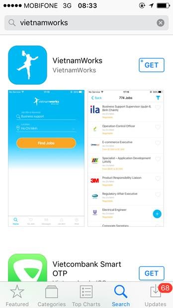 Vietnamworks ra mắt ứng dụng tìm việc trên di động ảnh 1 Vietnamworks ra mat ung dung tim viec tren di dong anh 1
