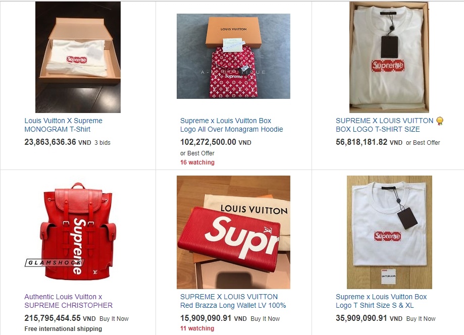 Giá những món đồ supreme x louis vuitton ảnh 1 Gia nhung mon do supreme x louis vuitton anh 1