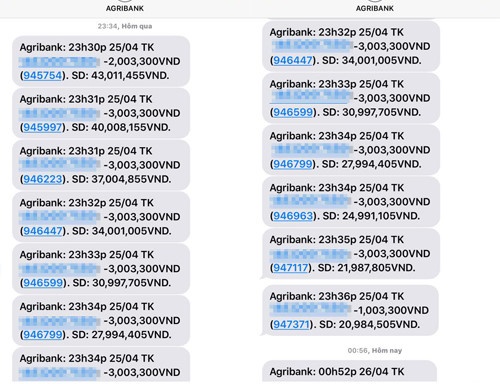 chủ thẻ atm agribank mất tiền trong đêm ảnh 1 chu the atm agribank mat tien trong dem anh 1