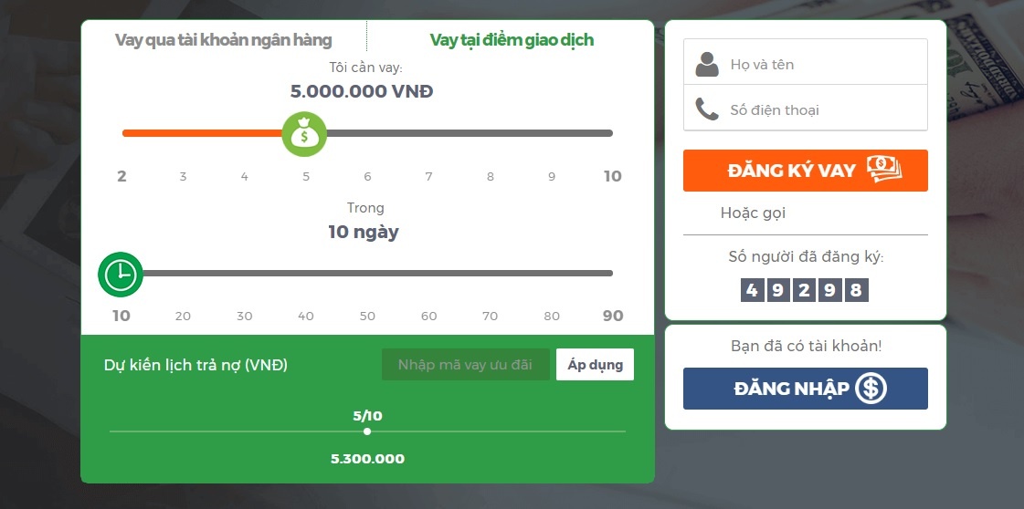 vay tien truc tuyen lai suat 720% anh 1