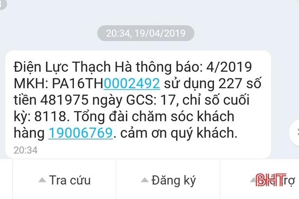 tính tiền điện qua zalo ảnh 2 tinh tien dien qua zalo anh 2