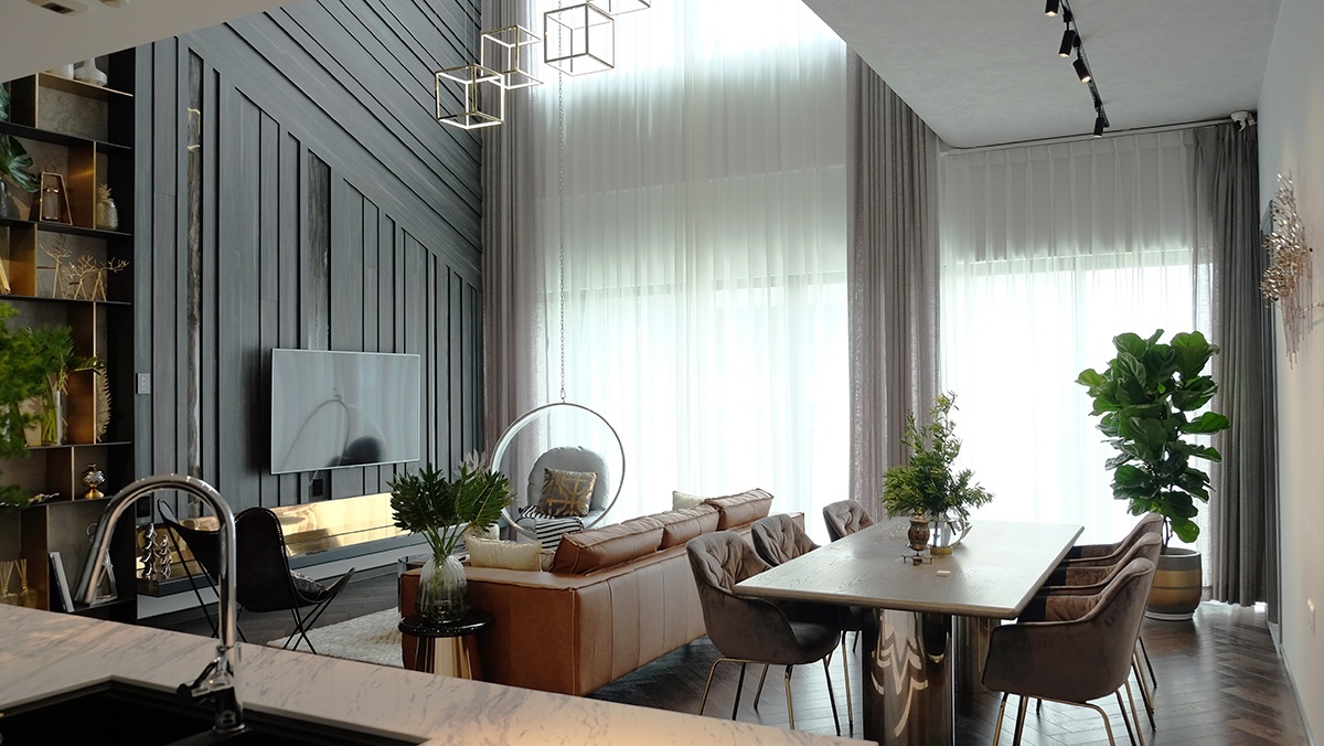 Ben trong can ho duplex 'doc nhat' tai khu nha giau TP.HCM hinh anh