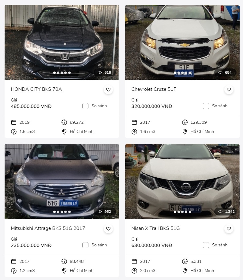 Ngan hang rao ban nhieu oto gia re anh 1