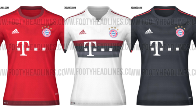 6. Bayern Munich Hùm xám mùa này sẽ trở lại với màu áo truyền thống với tông màu đỏ chủ đạo tượng trưng cho xứ Bavaria và bỏ đi các sọc màu xanh như mùa giải trước. Hai áo đấu sân khách được thiết kế với màu trắng với sọc to làm nổi bật logo nhà tài trợ và màu đen với sọc đỏ chạy trên vai