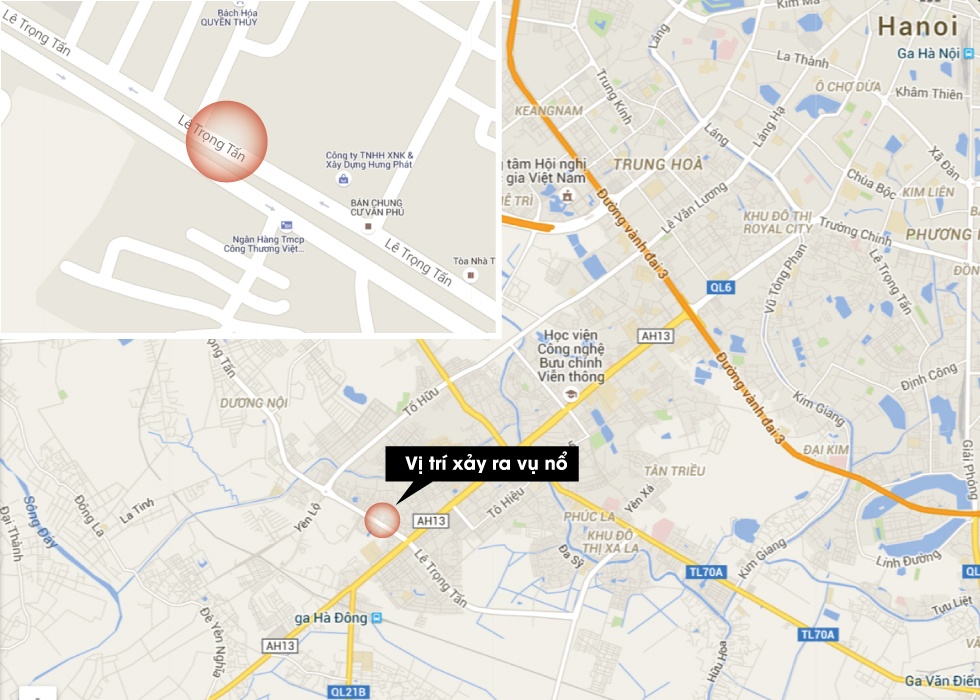 nguyên nhân vụ nổ ở Hà Đông ảnh 3 nguyen nhan vu no o Ha Dong anh 3