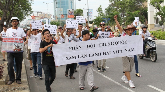 Tuần hành phản đối Trung Quốc tại Đà Nẵng.