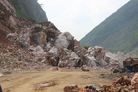 Hiện trường nơi xảy ra vụ việc.