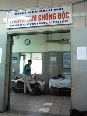 Khoa Chống độc, nơi lái xe T. được đưa vào cấp cứu và điều trị.