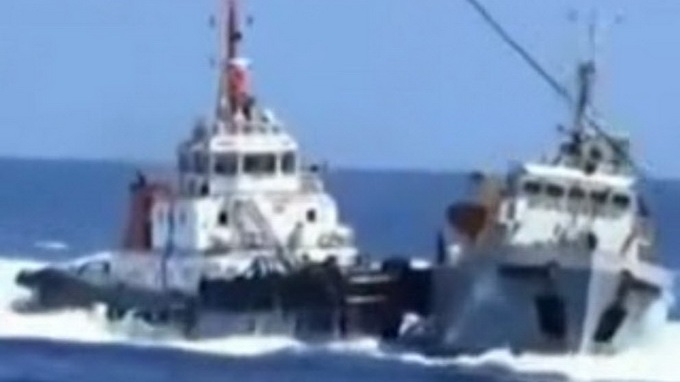 Tau Trung Quoc lao thang vao tau lon nhat cua Viet Nam hinh anh