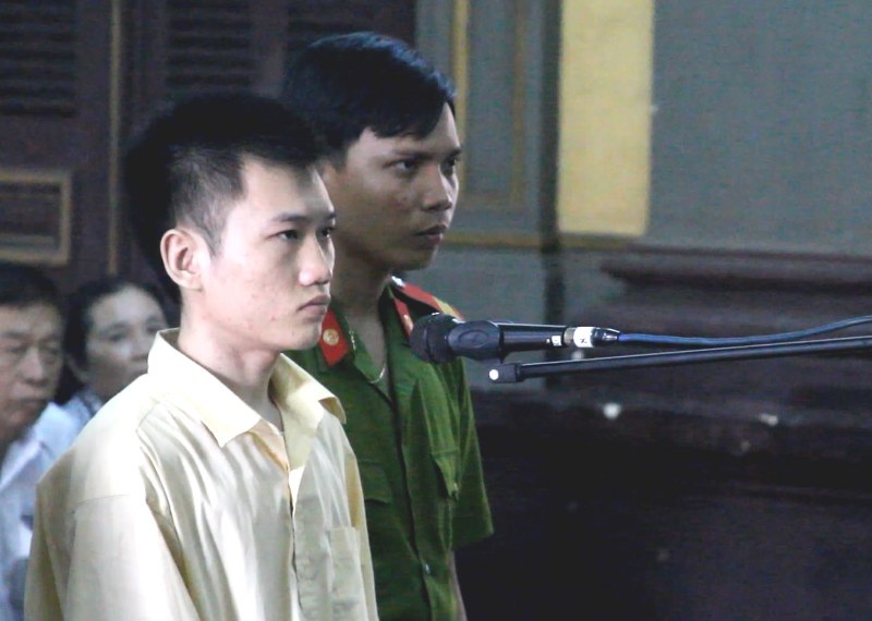 Hung thủ tại tòa phúc thẩm.