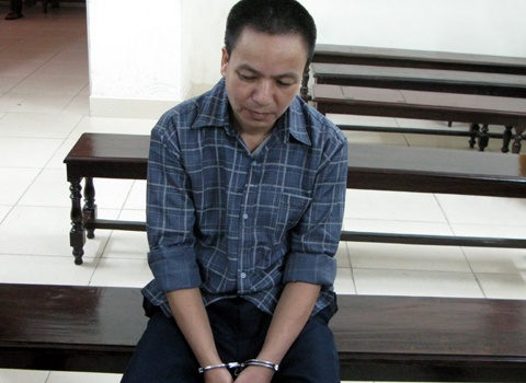 Bị cáo tại tòa.