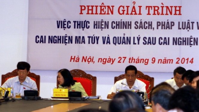 Phiên giải trình do Ủy ban về các vấn đề xã hội của Quốc hội tổ chức diễn ra sáng 27/9.