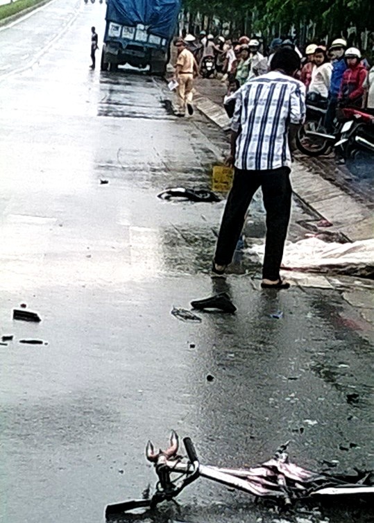 Hiện trường vụ tai nạn.