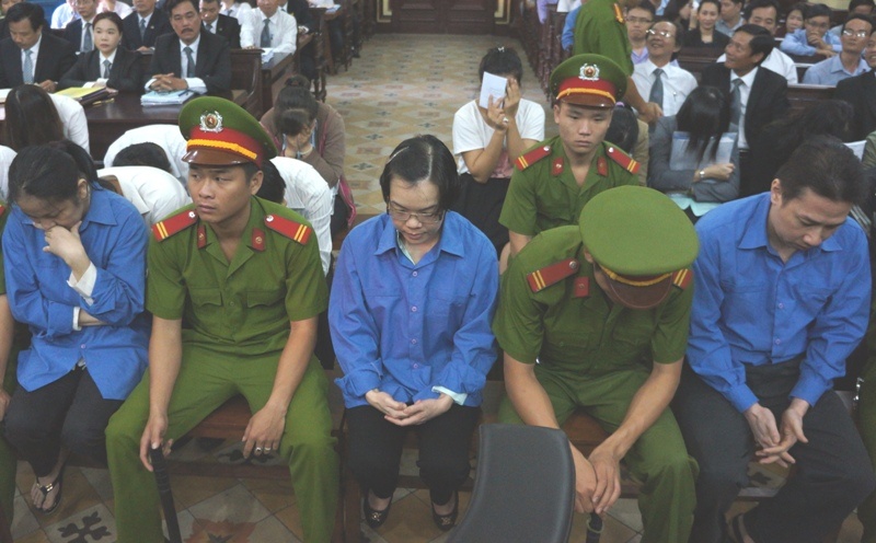 Huyền Như cùng đồng phạm tại tòa phúc thẩm.