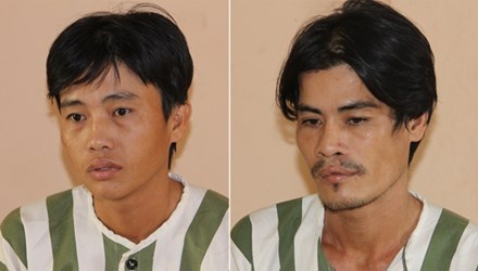 Hai anh em Lâm Văn Hóa (trái) và Lâm Văn Hậu. Ảnh CA cung cấp.