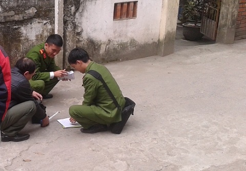 Cơ quan điều tra tìm thấy vỏ đạn Hiếu bắn ra.