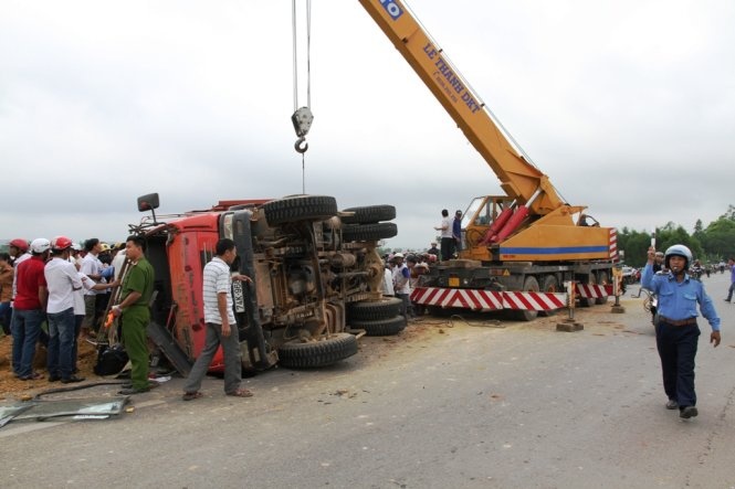 Hiện trường vụ tai nạn. - Ảnh: Quốc Nam.