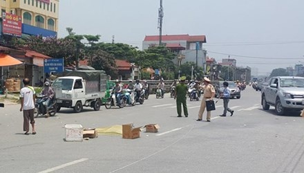 Hiện trường vụ tai nạn.