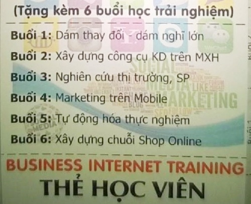 Thẻ học viên của công ty B.H. Ảnh: K.T.