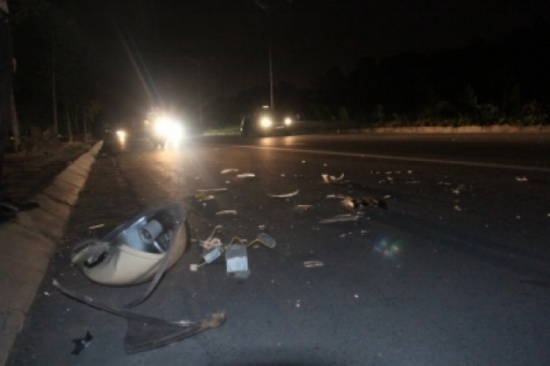 Hiện trường vụ tai nạn.