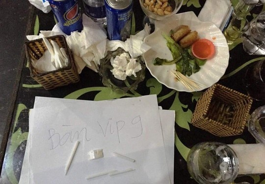 Ma túy thu được tại bàn Vip 9.