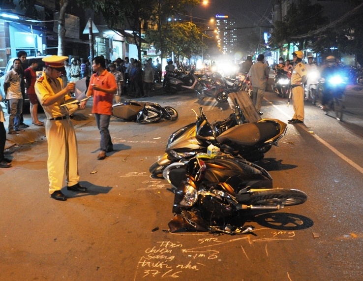 Hiện trường vụ tai nạn. Ảnh: K.T.