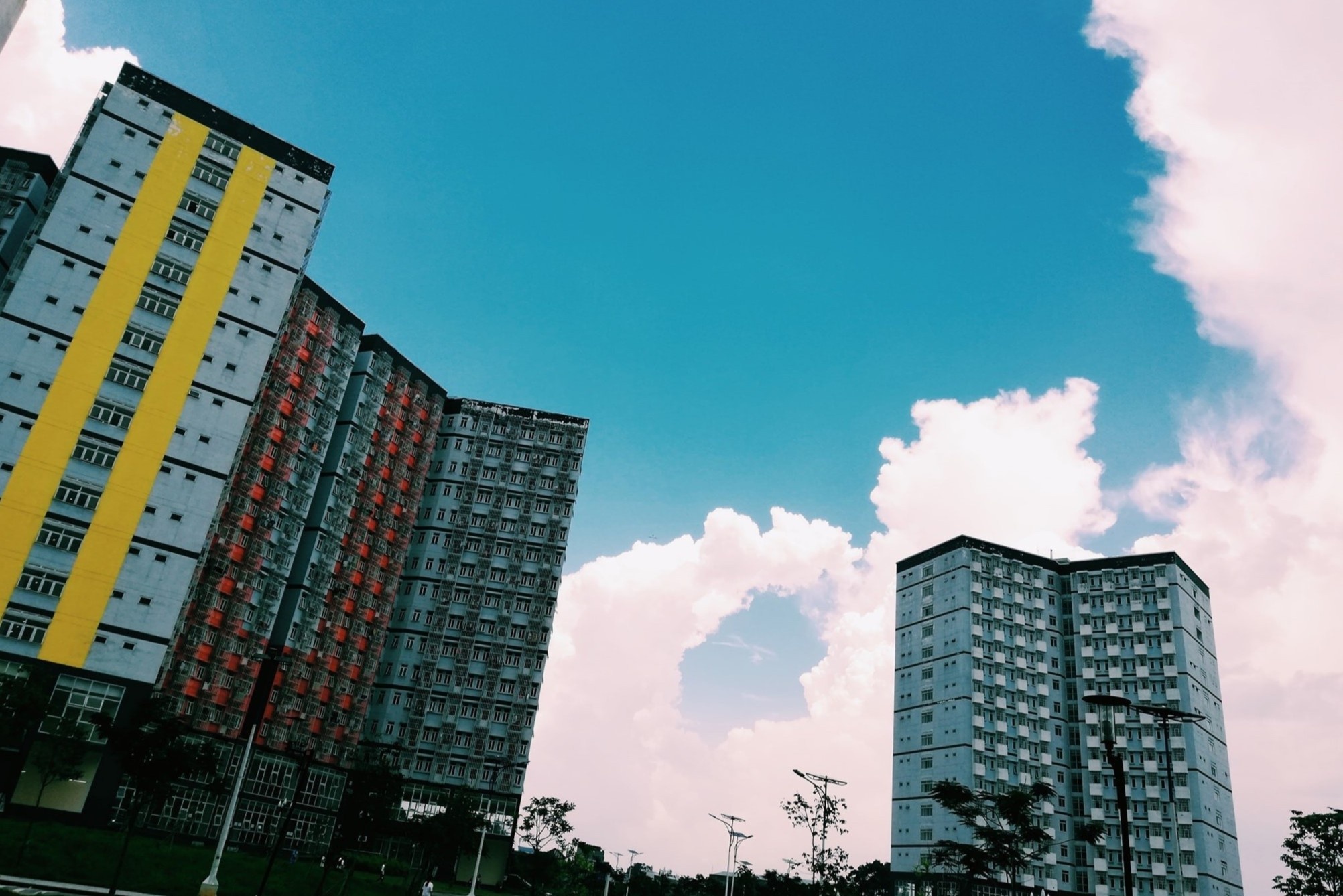 Sinh vien DH Quoc gia TP.HCM chia se thuc an cho nguoi duoc cach ly hinh anh