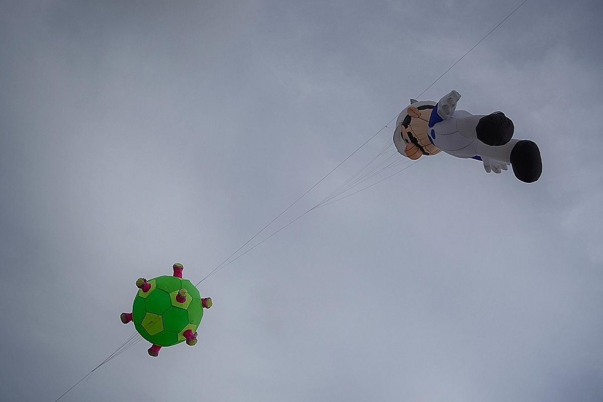 Khung long bom hoi Totoro ca duoi bay tren bau troi Singapore anh 1