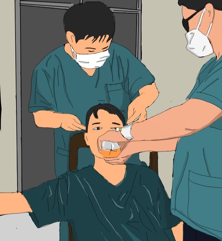 Nu sinh Kinh te Da Nang ve tranh co vu y bac si tuyen dau anh 4